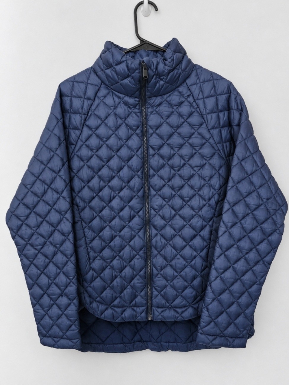 Athleta Quilted Puffer Jacket Navy Lagoon Teal Size M NEW